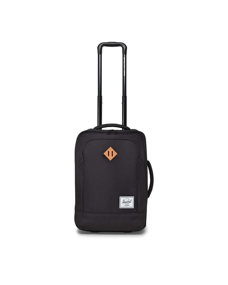 Herschel Heritage Softshell Large Carry On Luggage - Black | Durable Travel Suitcase for Business Trips & Weekend Getaways