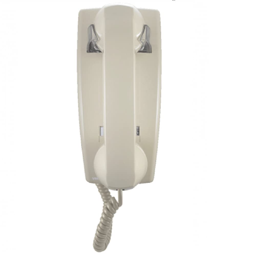 Industrial Wall Phone with Ringer - No Dialpad, Ash Color - Includes Wall Plate & 2-Year Warranty | Perfect for Factories, Warehouses & Commercial Spaces