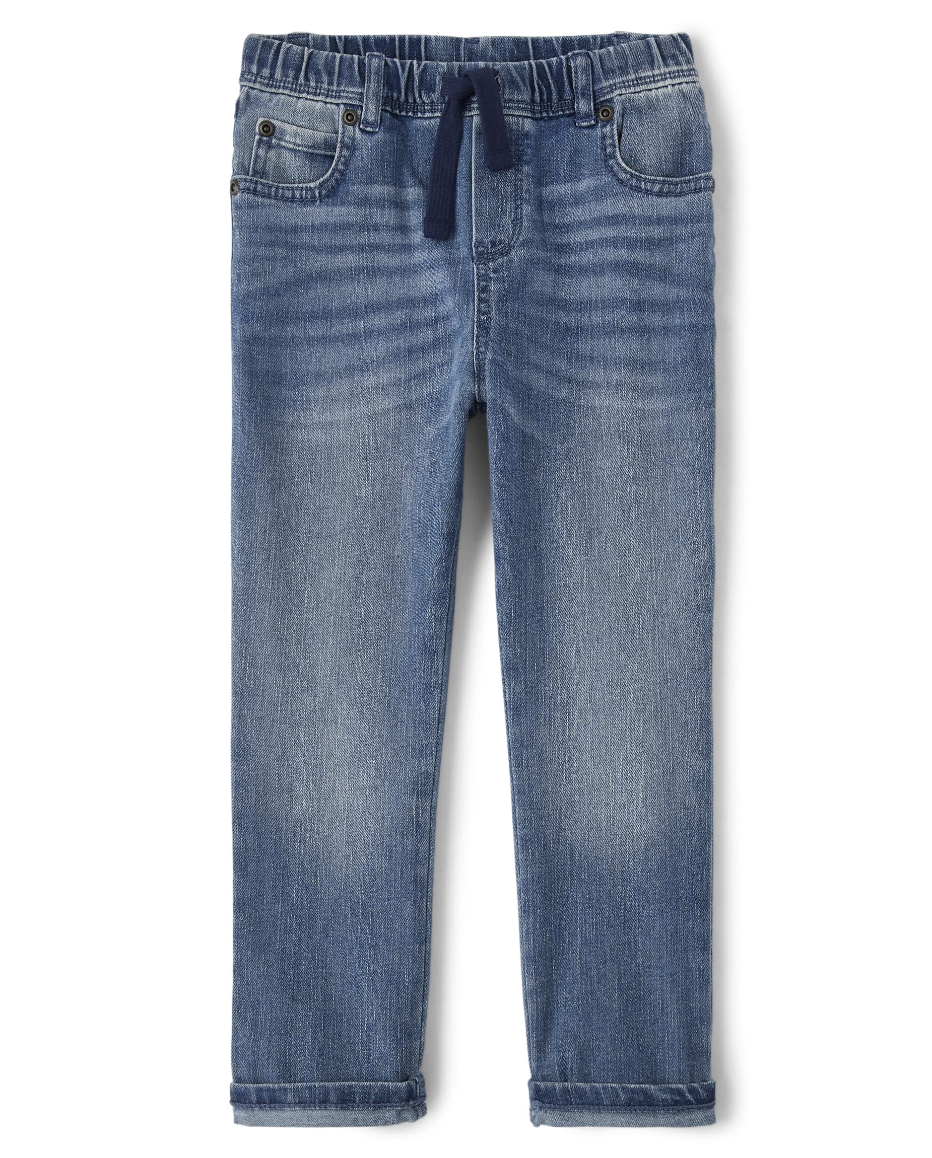 Gymboree Boys' and Toddler Pull-On Denim Jeans - Comfortable Stretch Jeans for Playtime, School & Everyday Wear