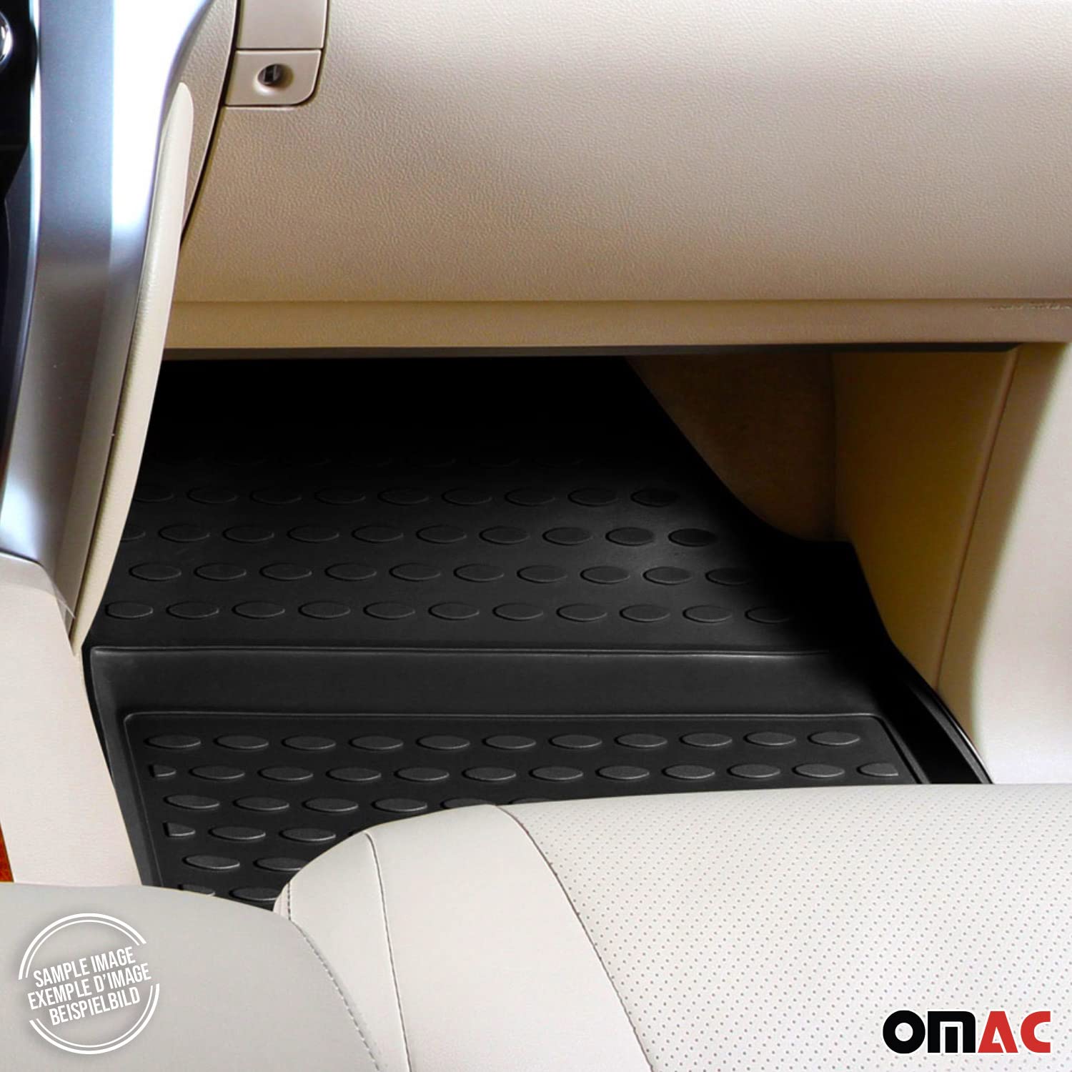 OMAC All-Weather Floor Mats for Ford Transit 150 250 350 (2015-2025) - Heavy Duty Carpet Protection Liners - Perfect for Work Vans, Delivery Trucks & Family Road Trips