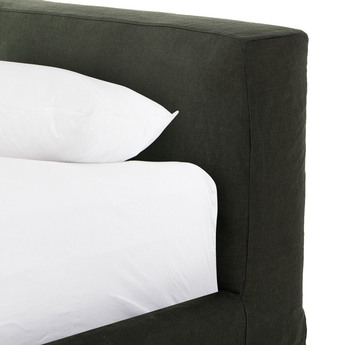 Adrian Slipcover Bed Frame - Brussels Pine Wood King Size - Perfect for Master Bedrooms & Guest Rooms
