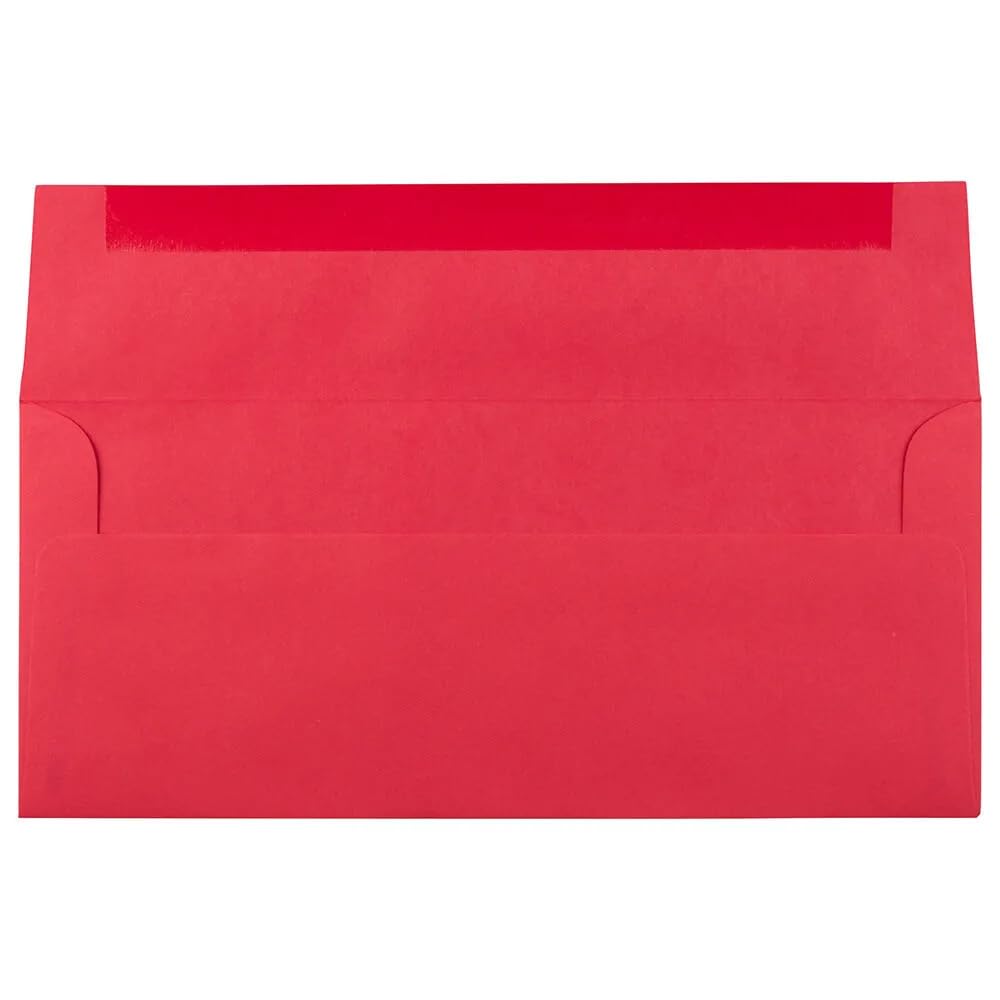 Premium #10 Business Envelopes 4 1/8 x 9 1/2 Inches - 500 Pack Holiday Red 60lb Text Weight for Office Mailing, Holiday Greetings & Professional Correspondence