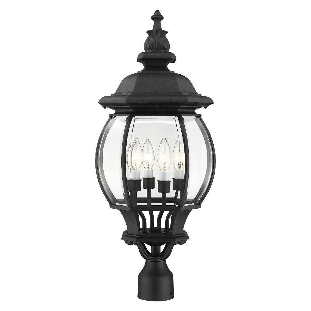 Livex Lighting 7703-14 Black Outdoor Post Top Lantern - 11.5