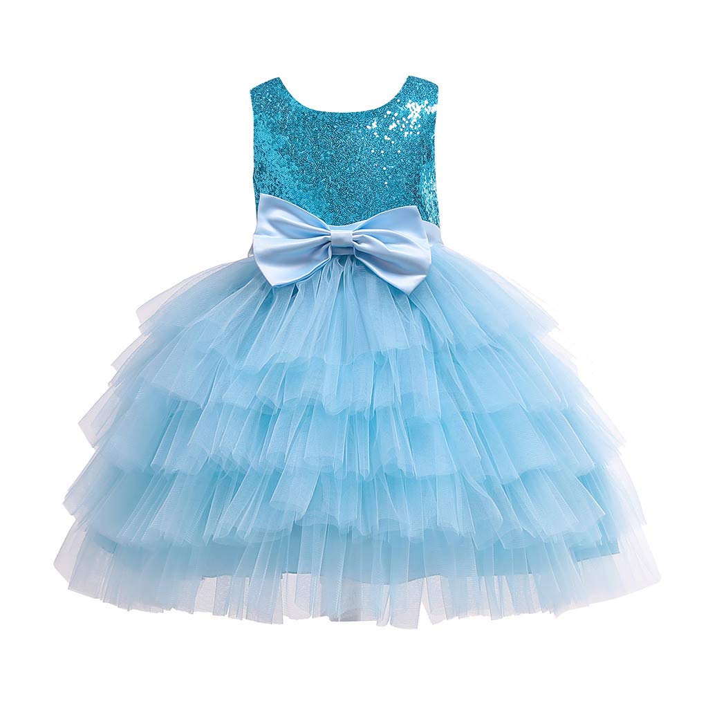 Sparkly Princess Bridesmaid Pageant Dress for Girls - Sequin Gown for Birthday Party, Wedding & Special Occasions - Elegant Kids Formal Wear for Pageants, Dances & Celebrations