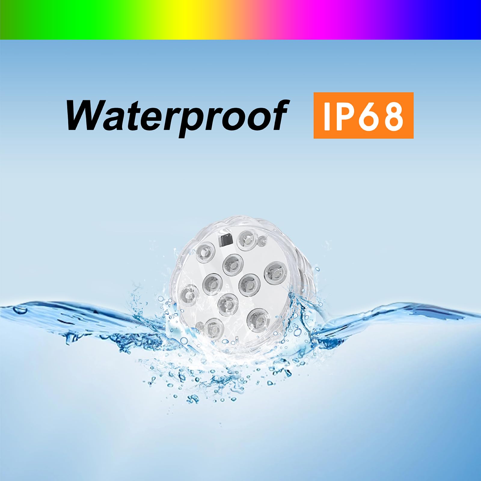RGB LED Boat Lights with Wireless Remote - Waterproof Marine Lighting for Interior, Deck & Courtesy Use - Battery Operated for Pontoon, Jon Boat, Kayak & Fishing Boats (2 Pack) - Perfect for Night Fishing & Party Lighting
