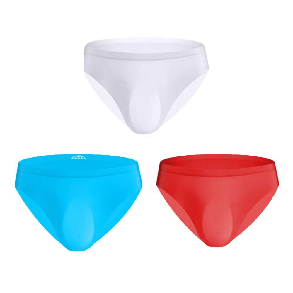 Men's Seamless Ice Silk Underwear - Ultra Thin See-Through Briefs & Sexy Bikini Shorts for Comfort & Style | Perfect for Summer, Sleepwear & Intimate Moments