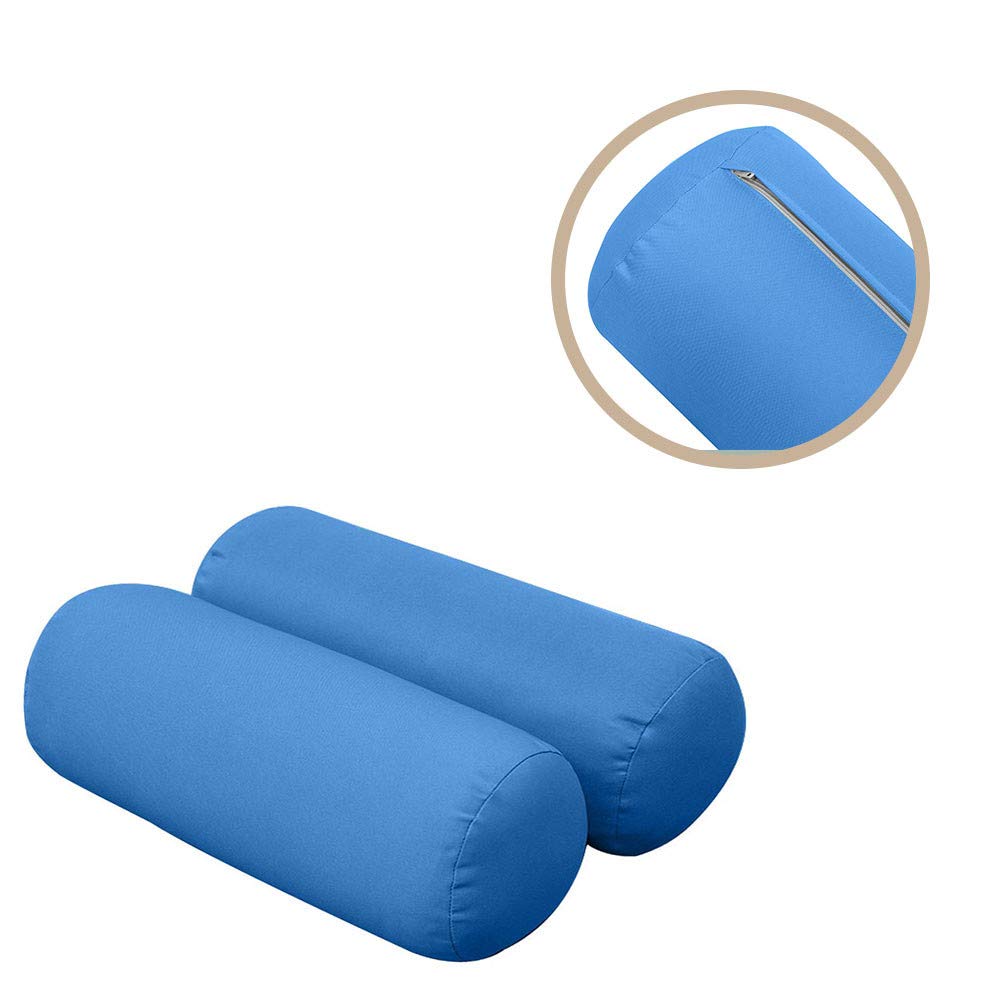 **Style3 AD102 Full Size 6-Piece Knife Edge Outdoor Daybed Mattress Cushion & Bolster Pillow Set - Perfect for Patio, Poolside, and Garden Relaxation**