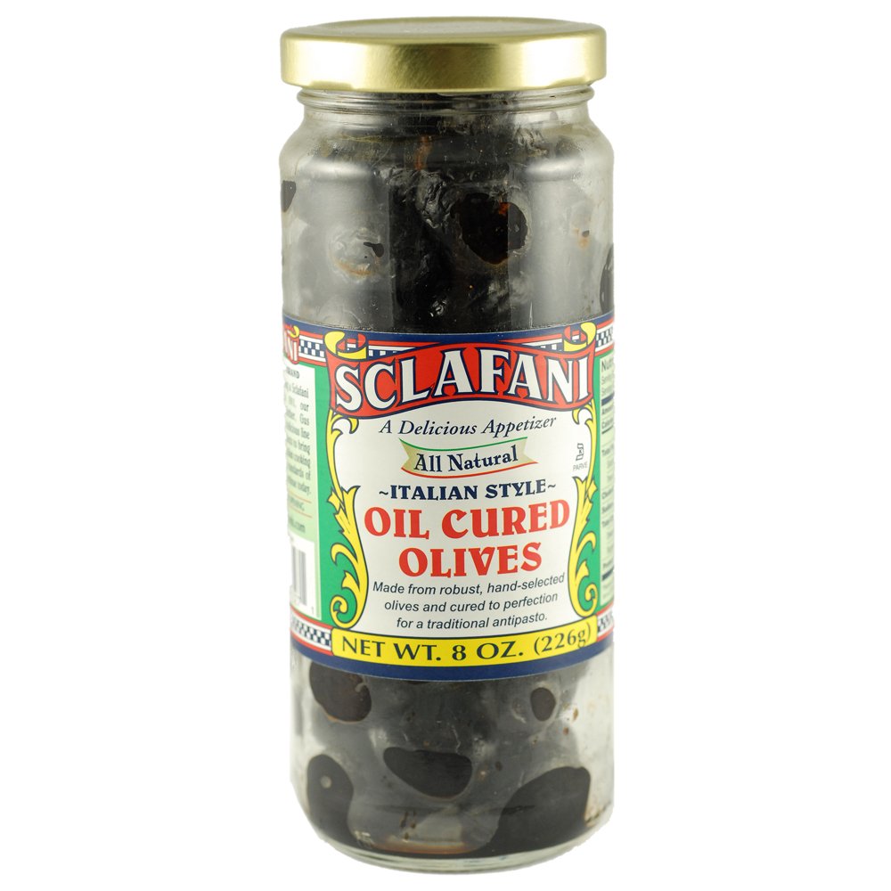 Premium Sclafani Oil Cured Italian Olives - 12 Pack | Authentic Mediterranean Flavor | Perfect for Charcuterie Boards, Salads & Gourmet Cooking