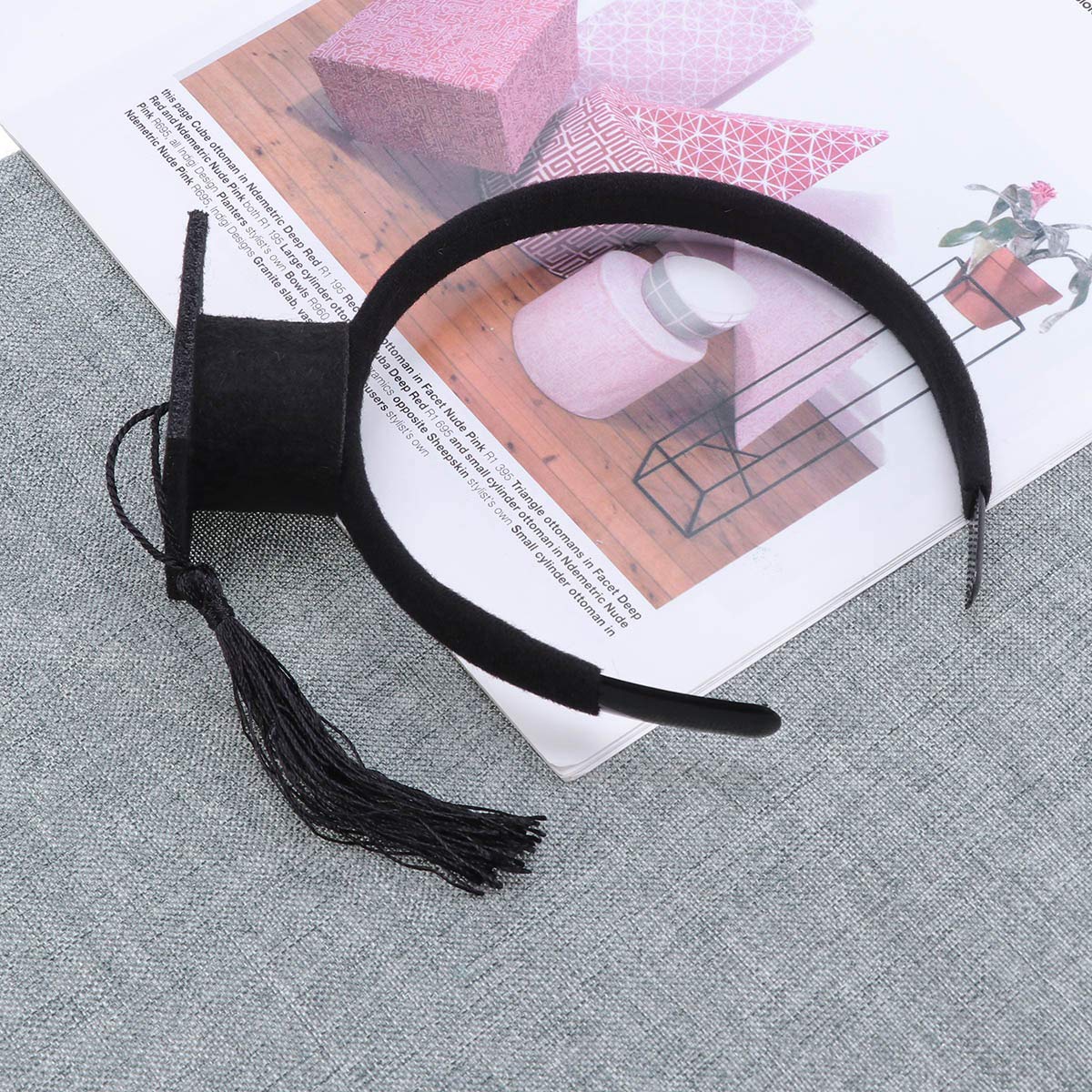 Graduation Headbands for Women & Kids - Bulk Black Hair Bands with Cap for Doctoral, Party & Grad Ceremony - Perfect for Graduation Photos, School Events & Celebrations