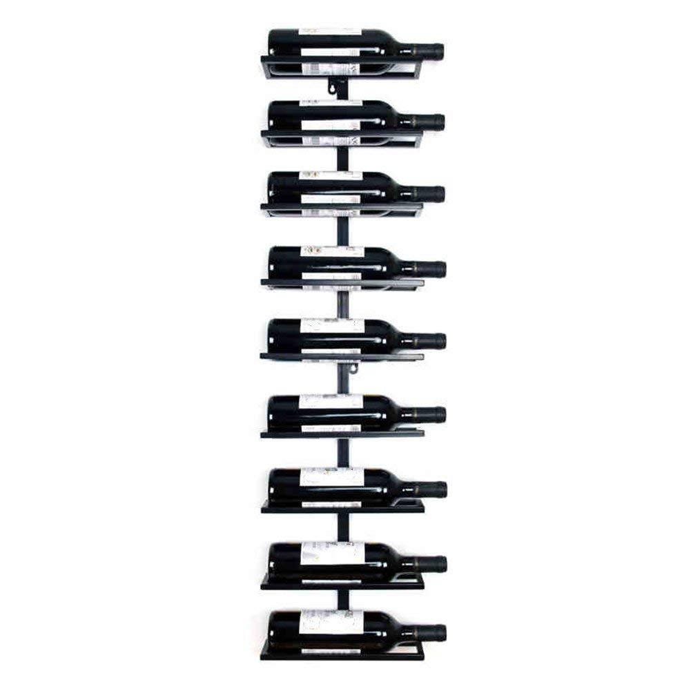 Iron Wall Mounted Wine Rack Holder for 2-9 Bottles - Decorative Hanging Wine Display Shelf with Glass Storage - Perfect for Kitchen, Bar, Dining Room & Home Decor