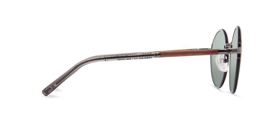 Shwood Hawthorne Acetate Sunglasses - Black Chrome/Mahogany Frame with G15 Lens - Stylish UV Protection for Outdoor Activities & Driving