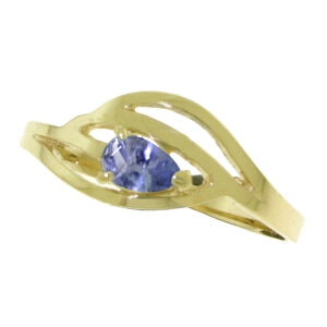 0.3 Carat 14K Solid Yellow Gold Tanzanite Ring for Women - Genuine Natural Tanzanite Gemstone Jewelry - Perfect for Engagement, Anniversary & Special Occasion Gifts