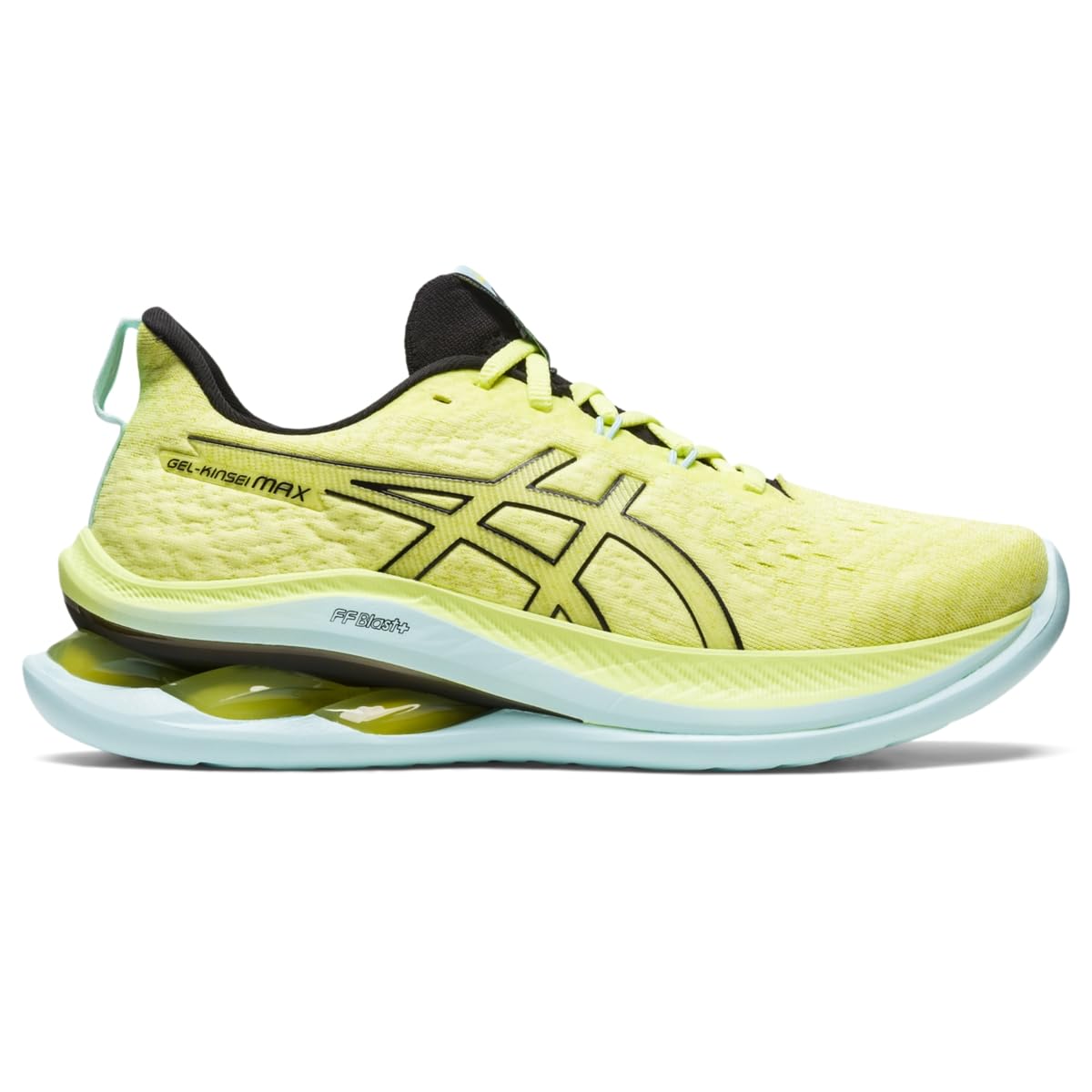 ASICS Women's Gel-Kinsei MAX Running Shoes - Size 9 | Glow Yellow/Black | Cushioned Support for Long-Distance Running & Marathon Training