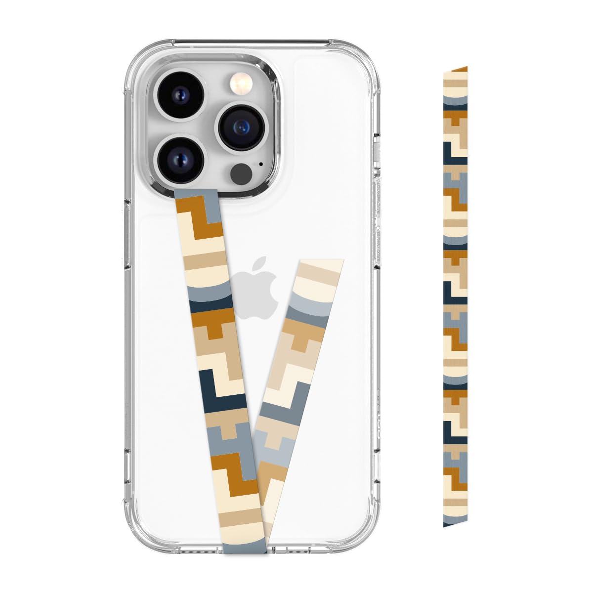 Araree Monoloop Finger Phone Grip - Non-Slip Phone Strap Holder Compatible with Wireless Charging | Beige Phone Charm for Secure One-Handed Use During Commuting, Workouts & Daily Activities