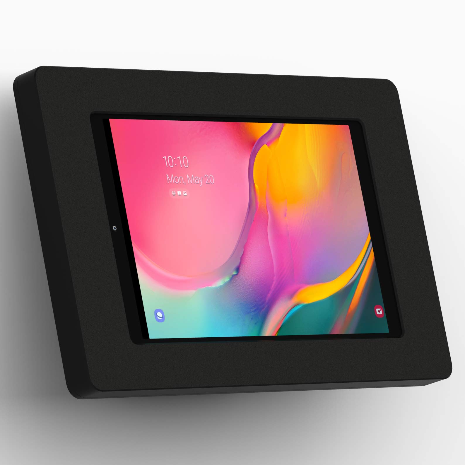 VidaMount Black Enclosure & 15° Fixed Tilt Wall Mount Bundle for Samsung Galaxy Tab A 10.1 (2019) - Secure Tablet Protection for Home, Office & Retail Displays