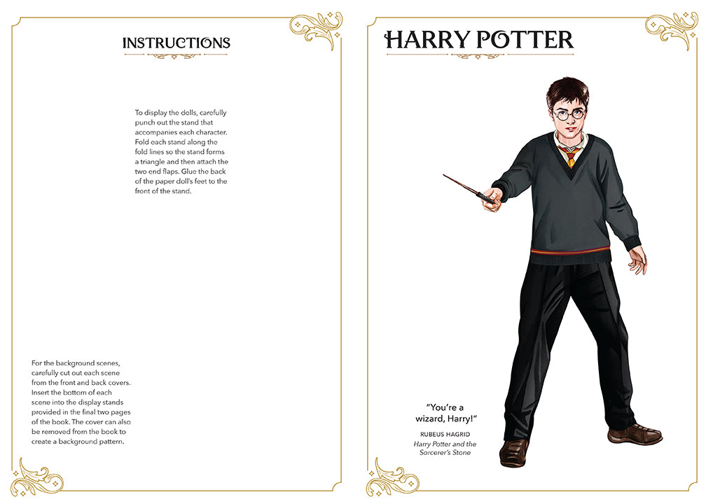 Harry Potter Deluxe Paper Dolls Set - Collectible Character Cutouts for Kids & Fans | Perfect for Role Play, Storytelling & Themed Parties