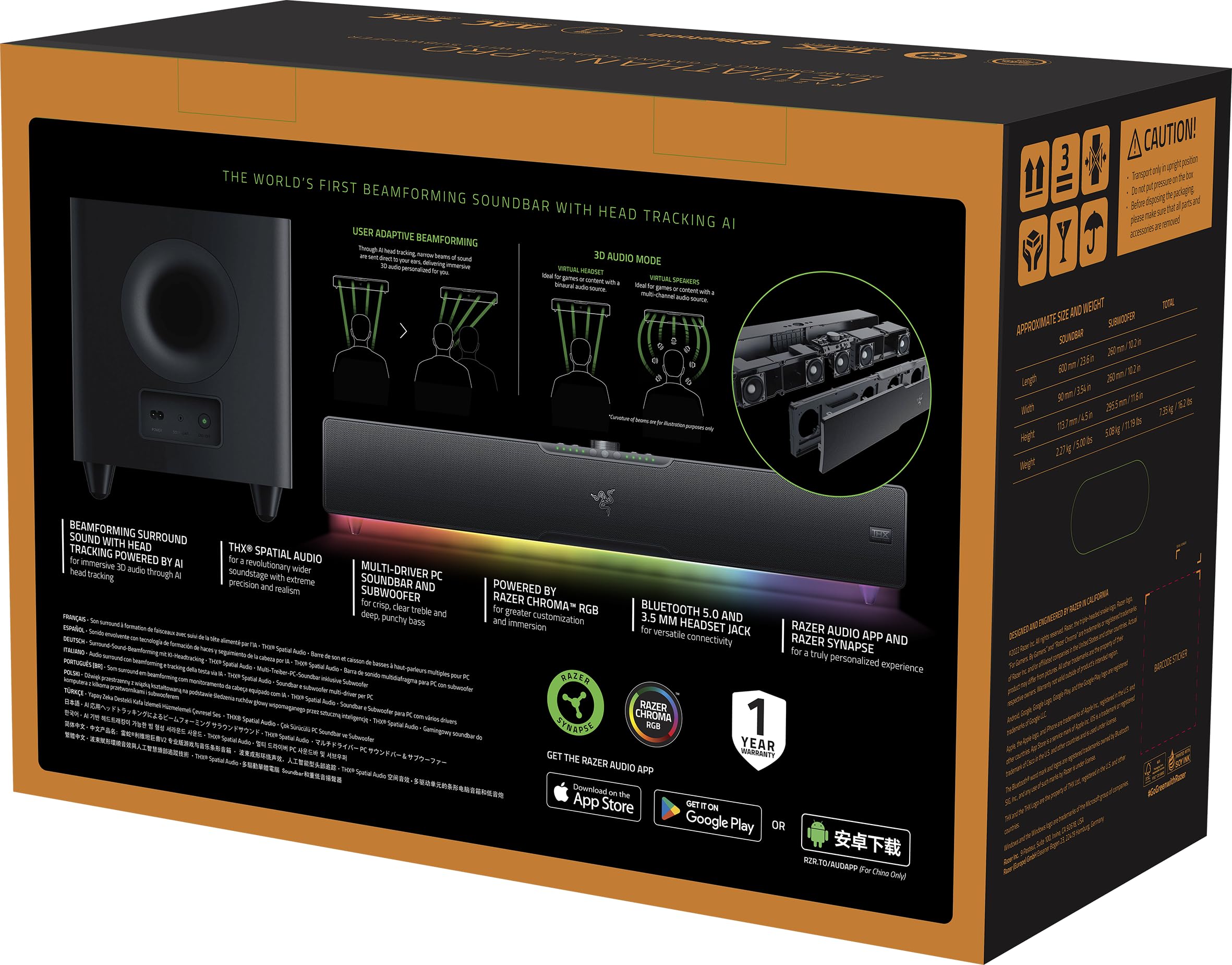 Razer Nommo V2 Pro 2.1 Wireless Gaming Speakers with THX Spatial Audio - 3