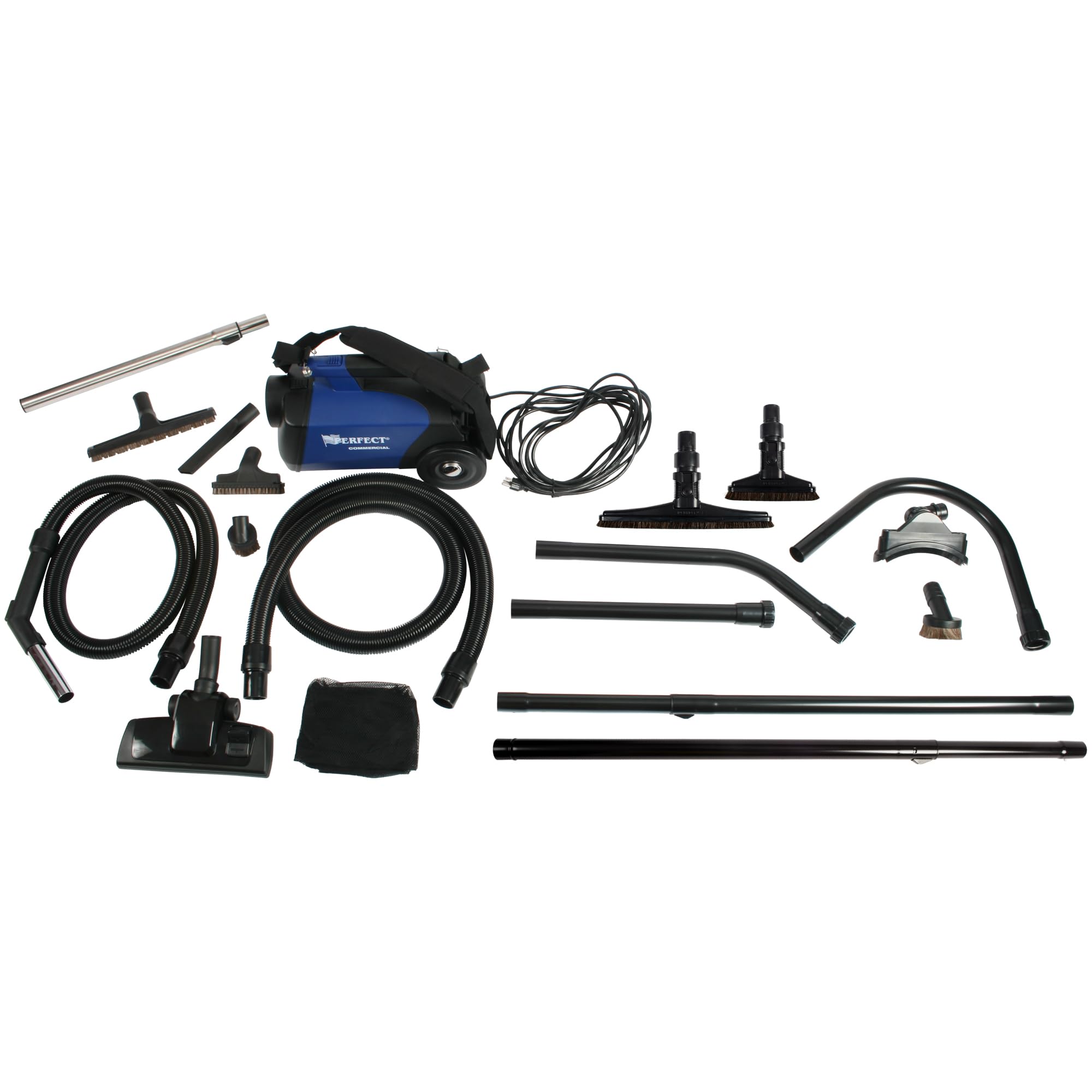 Cen-Tec Systems 93290 Heavy Duty Canister Vacuum Cleaner with 18 Ft Hose - Complete Home Cleaning Kit for Carpets, Floors & Hard to Reach Areas