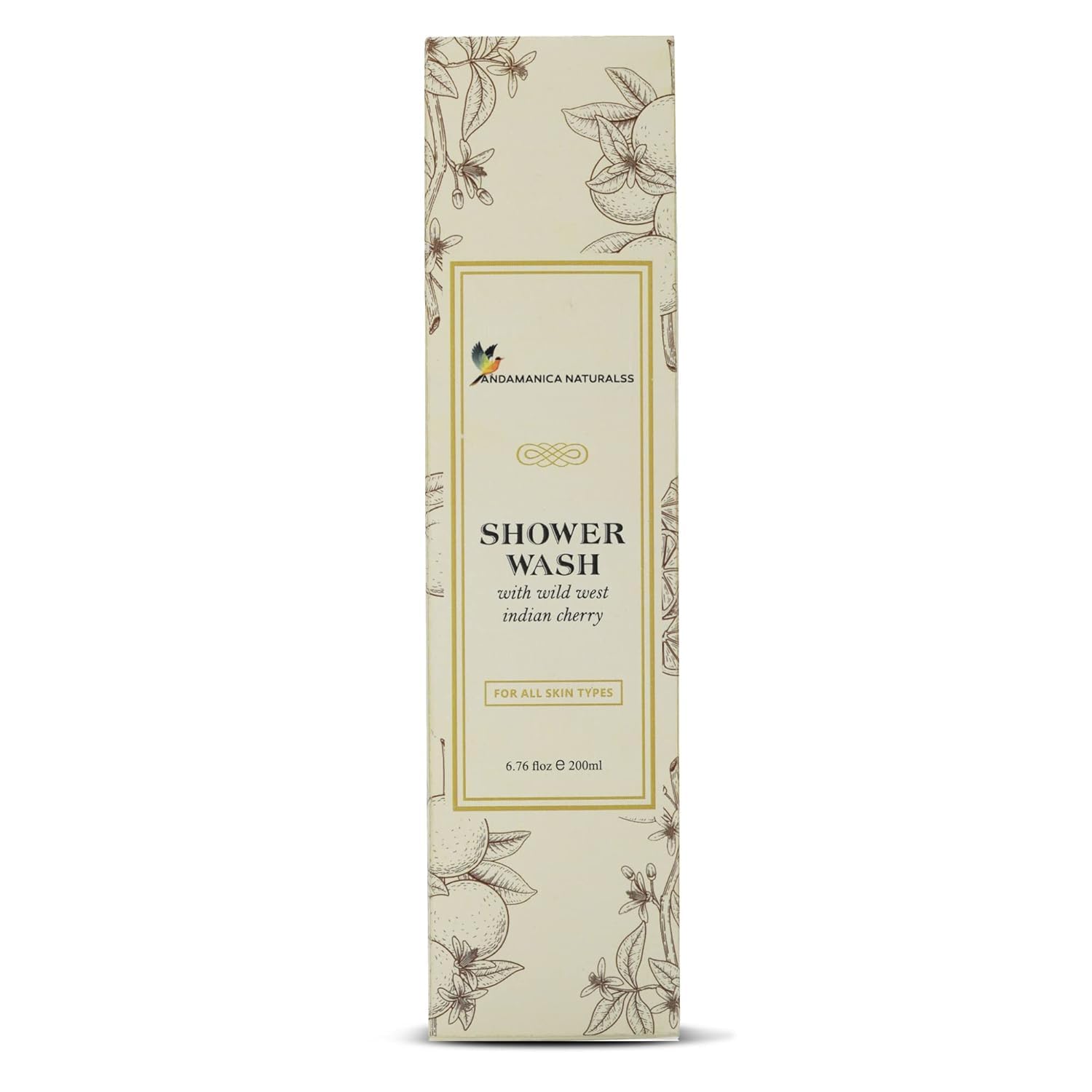 A-NDAMA-NICA NATURALSS Shower Wash | Paraben & Sulphate Free Ayurvedic Body Wash for Women & Men | 200ml | Hydrating & Gentle Cleansing for Daily Use
