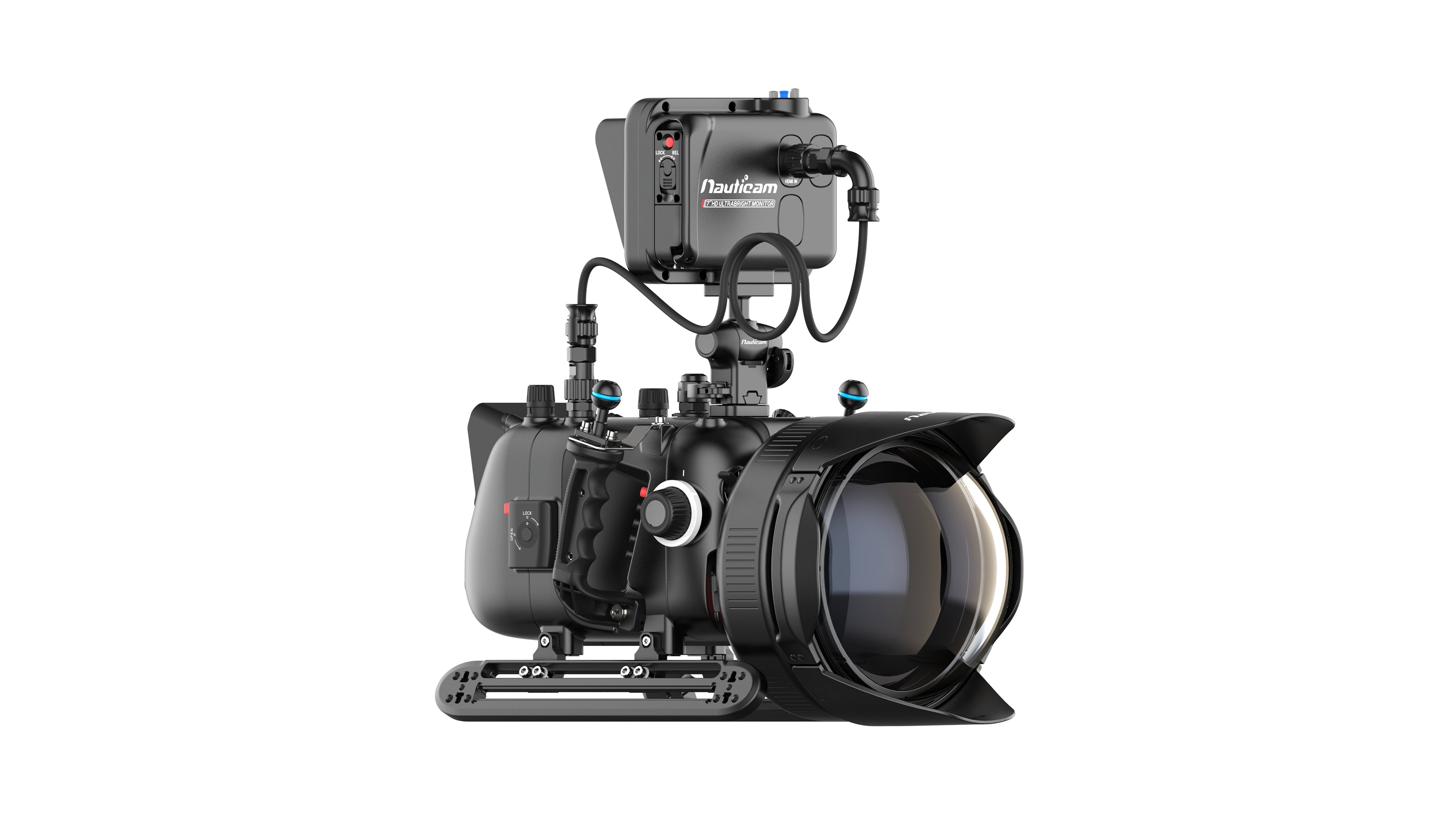 Nauticam 7 Inch G7 HD UltraBright Underwater Video Monitor - HDMI 1.4 & 2K SDI Input for Scuba Diving & Marine Exploration (Cables Not Included) - Perfect for Underwater Filmmaking, Professional Diving & Ocean Research
