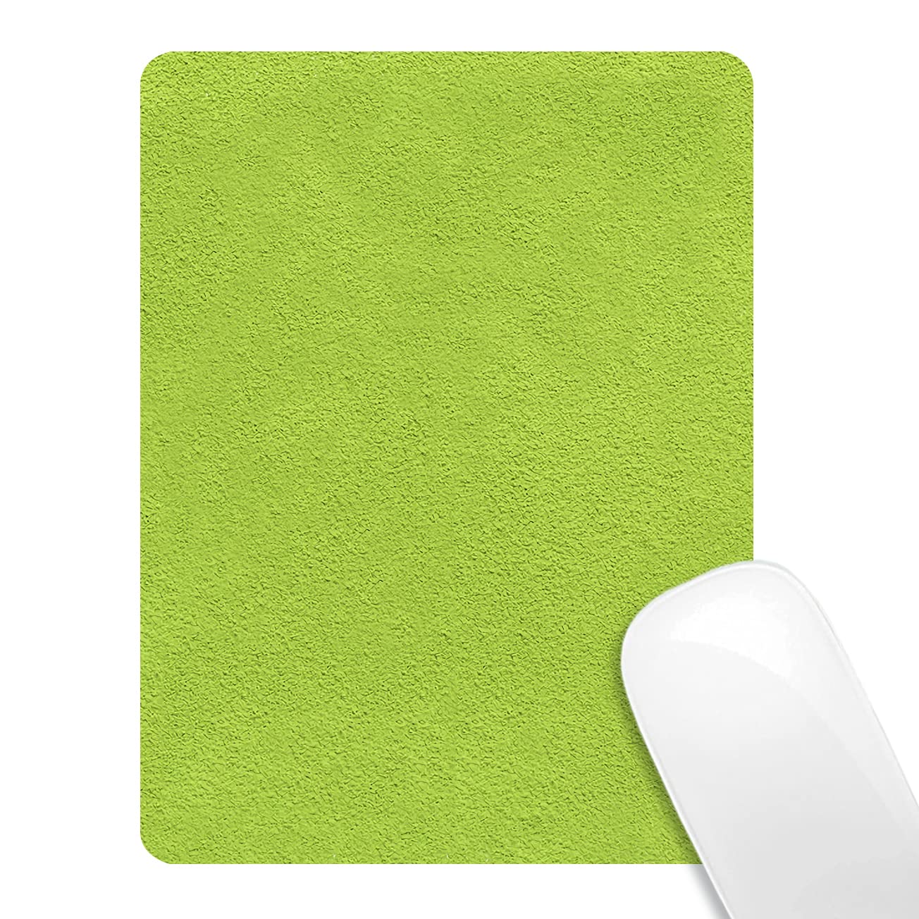 Huocairen 6x8 Inch Small Mouse Pad - Non-Slip Rubber Base, Portable Square Laptop Mousepad for Wireless Mouse, Matcha Green Gaming & Office Desk Accessory - Perfect for Travel, Work & Home Use