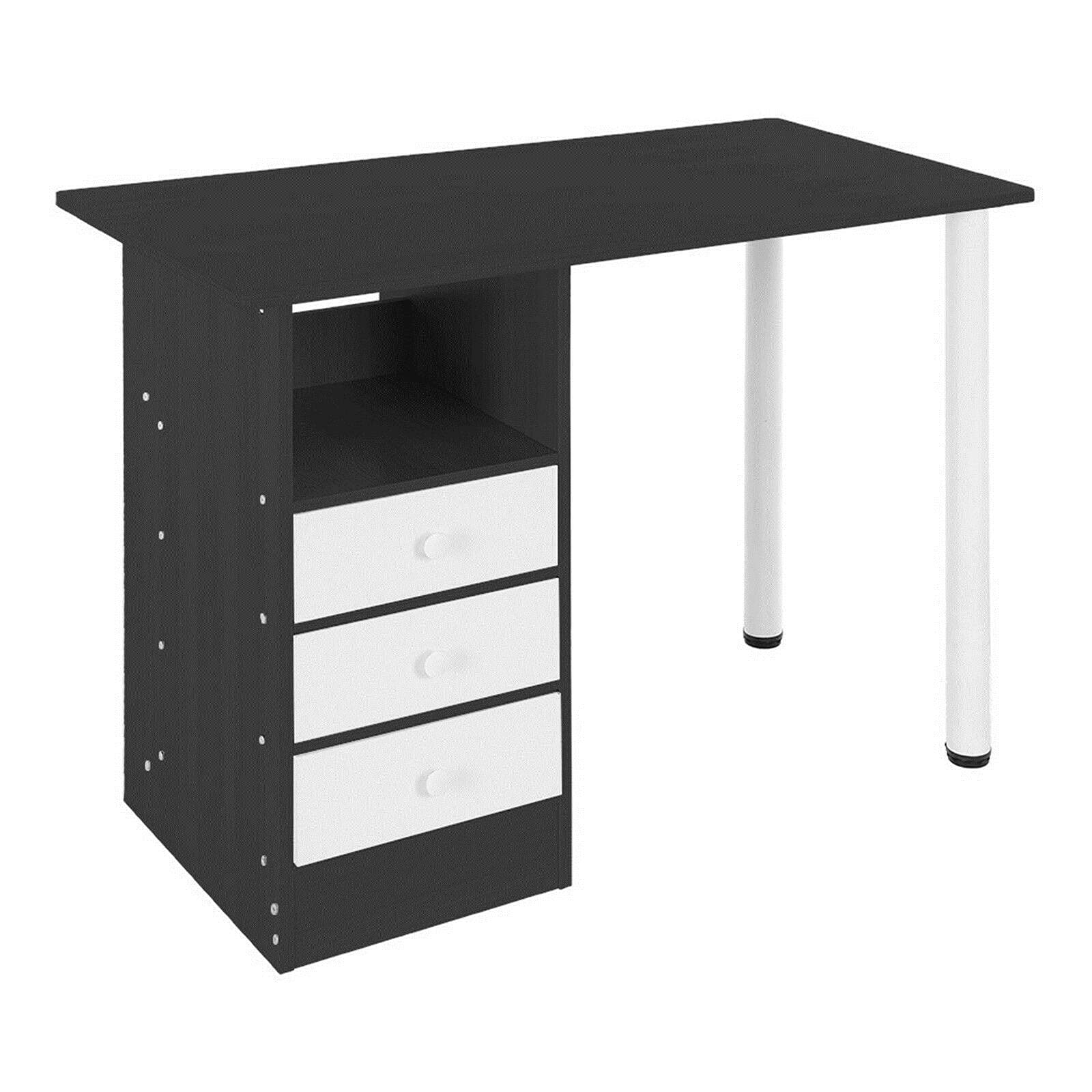 Ergonomic Computer Desk for Home Office & Gaming - Adjustable Laptop Study Table with Storage Drawers, Perfect Workstation for PC, Monitor & Accessories - Ideal for Remote Work, Online Classes & Gaming Setup