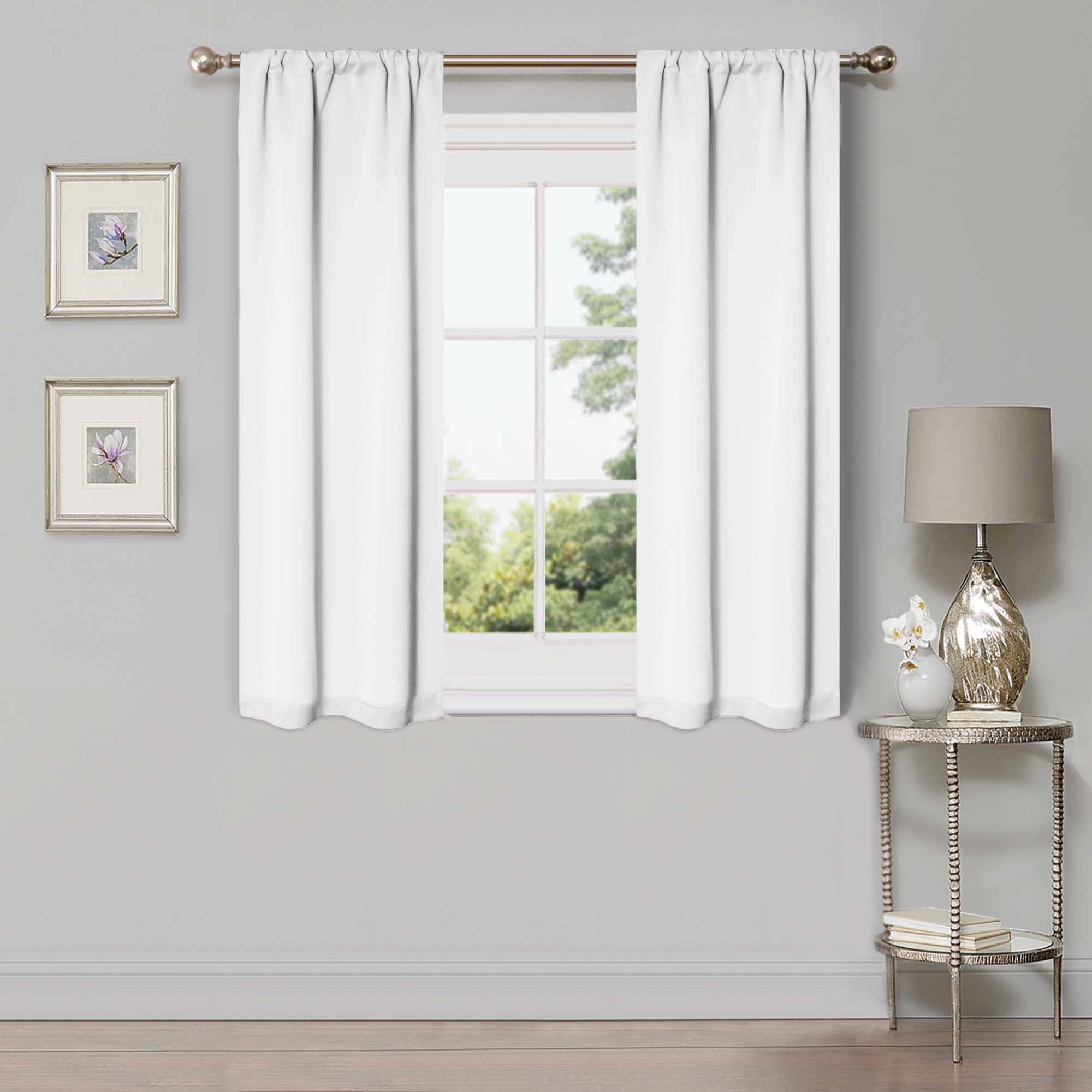 Blackout Curtains Set - Solid Classic Modern Rod Pocket Curtains for Bedroom & Living Room - Light Blocking & Noise Reducing - Home Decor & Window Treatment