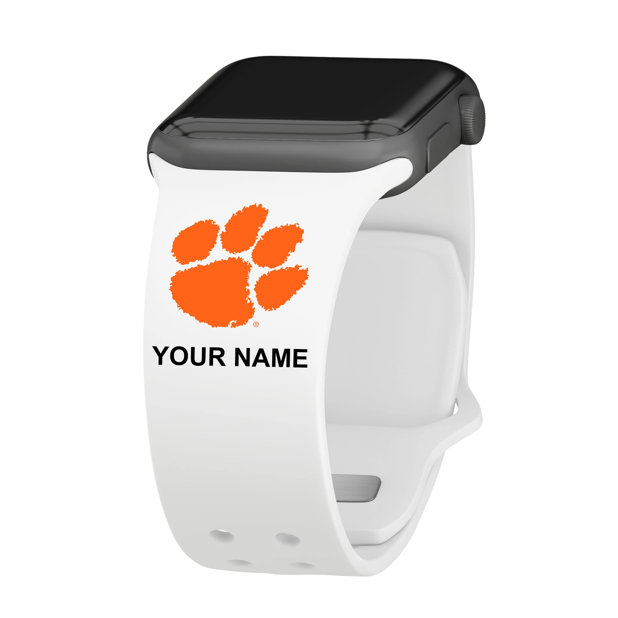 Custom Clemson Tigers HD Watch Band Compatible with Apple Watch Series 1-9 – Stylish & Durable Silicone Strap for Sports, Workouts & Everyday Wear