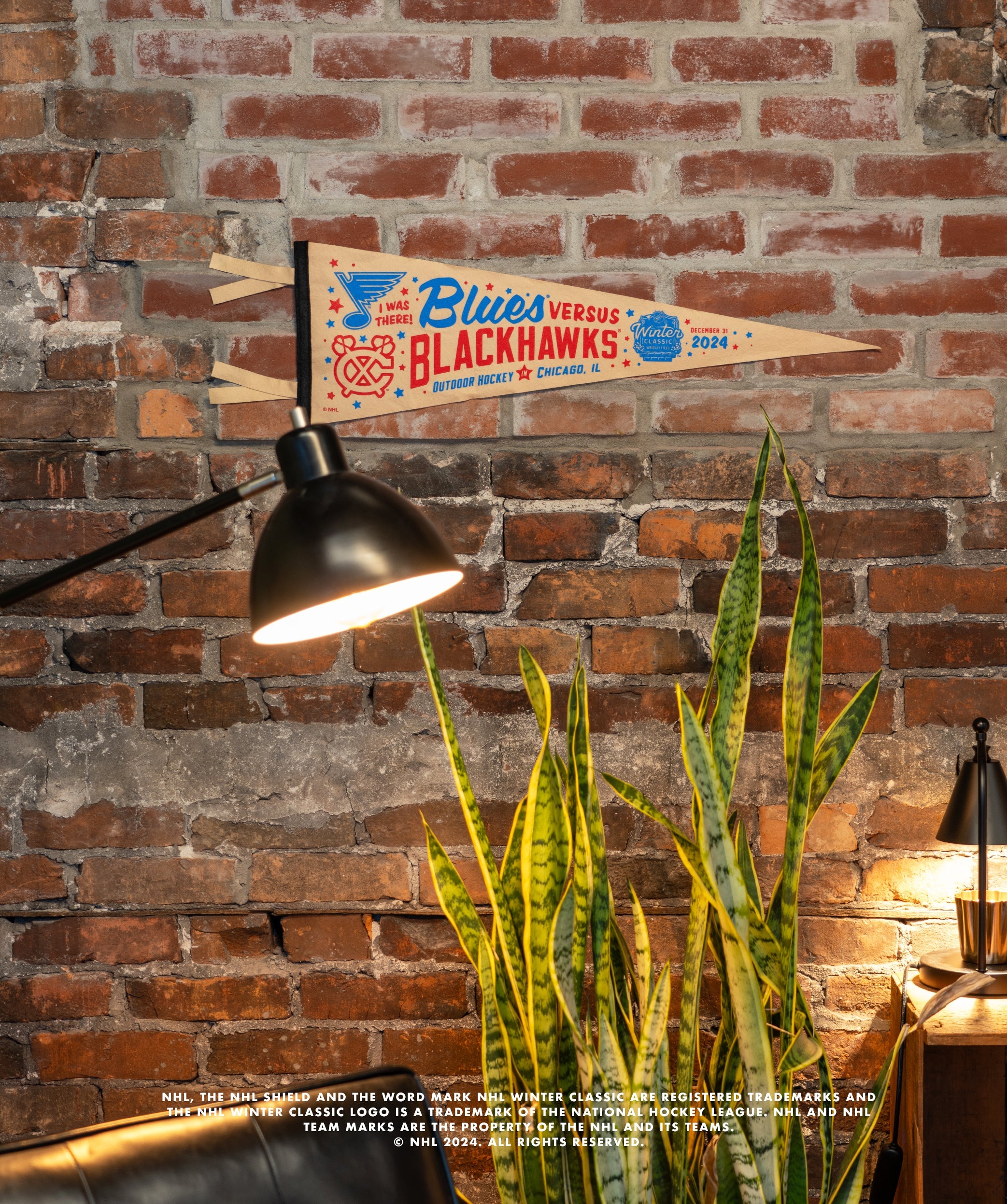 NHL Winter Classic® I Was There! St Louis Blues vs Chicago Blackhawks Pennant - Collectible NHL Memorabilia by Oxford Pennant - Perfect for Hockey Fans, Game Room Decor & Sports Memorabilia Collection