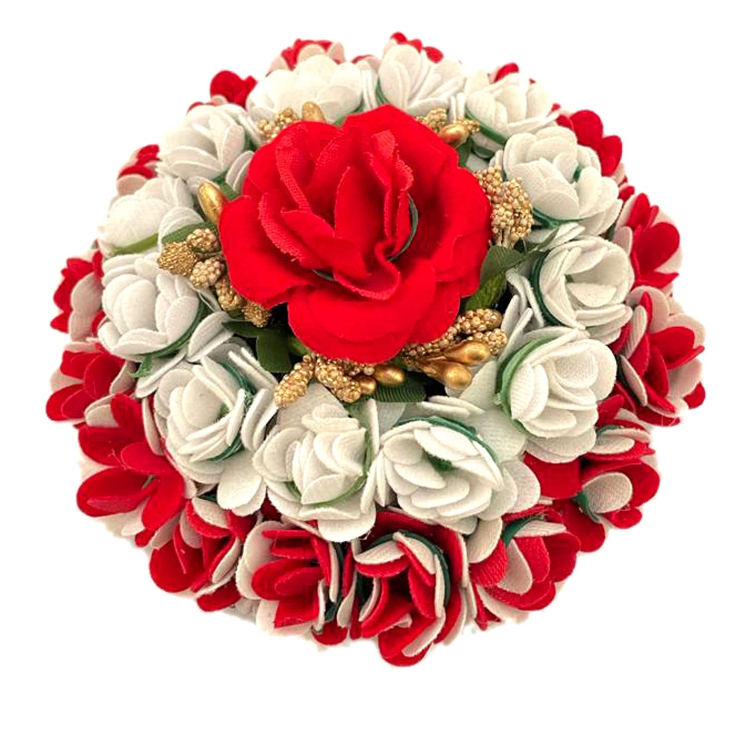 Maahal Artificial Flower Hair Bun Gajra - Bridal Hair Accessories for Women & Girls (Pack of 1) | Perfect for Weddings, Parties & Traditional Hairstyles
