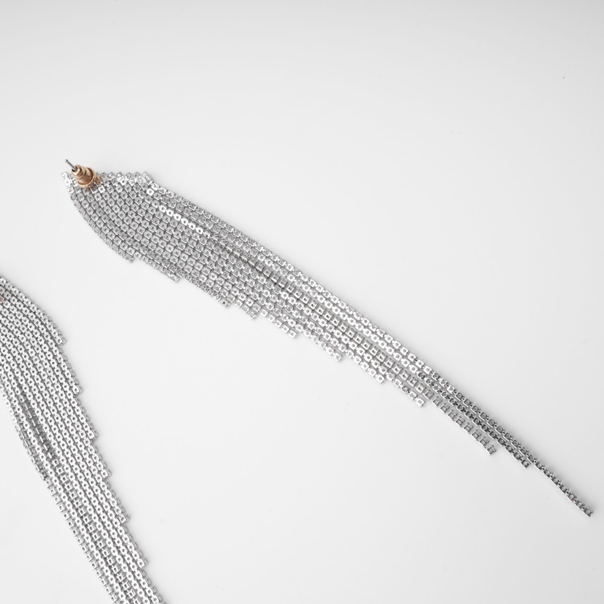 Amaris Silver Tassel Earrings for Women - Elegant Dangle Drop Jewelry Gift - Perfect for Parties, Weddings & Special Occasions