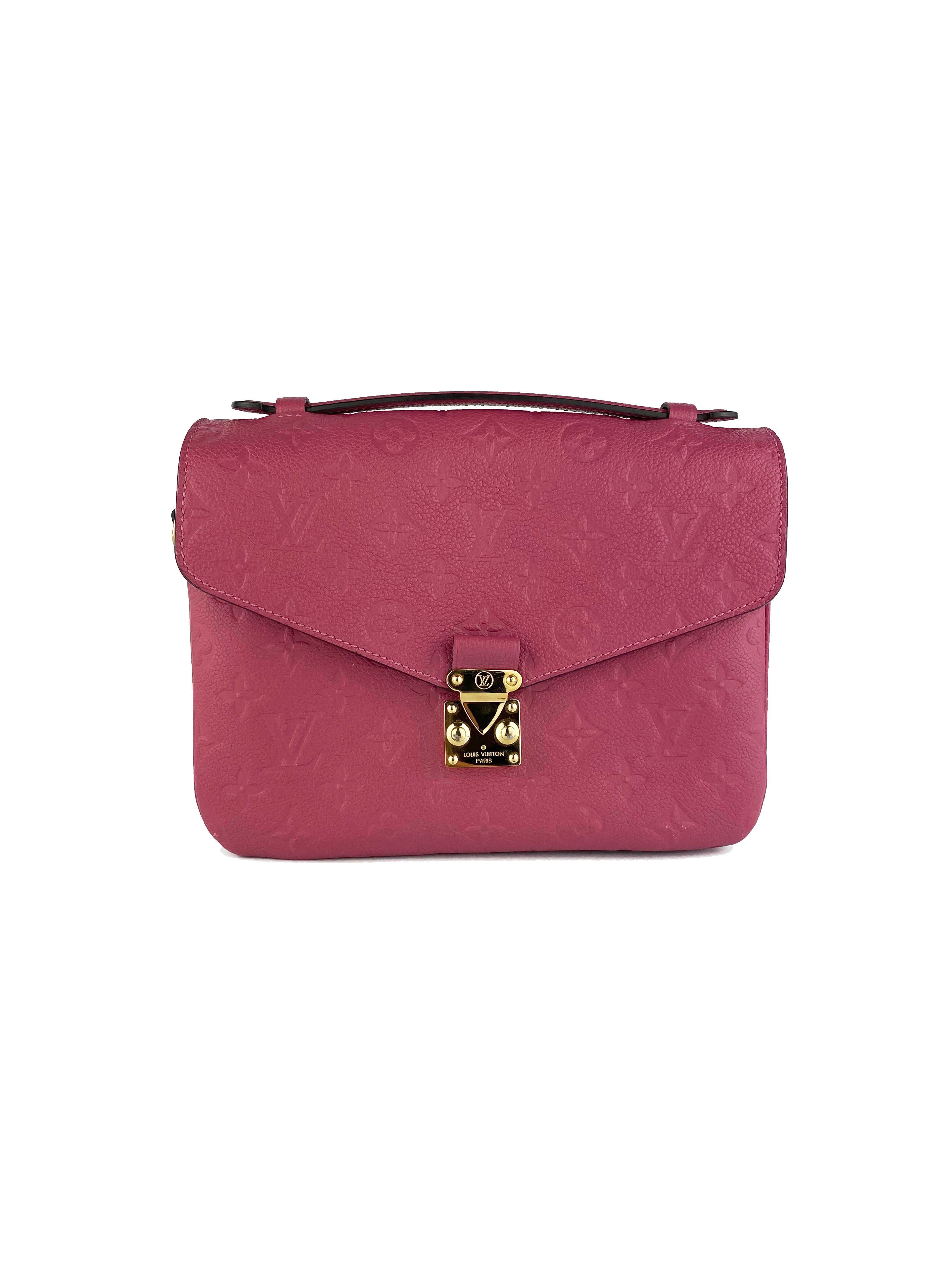 Louis Vuitton Pochette Metis Empreinte Leather Crossbody Bag in Rose Bruyere - Luxury Designer Handbag for Women, Perfect for Work, Travel & Everyday Use