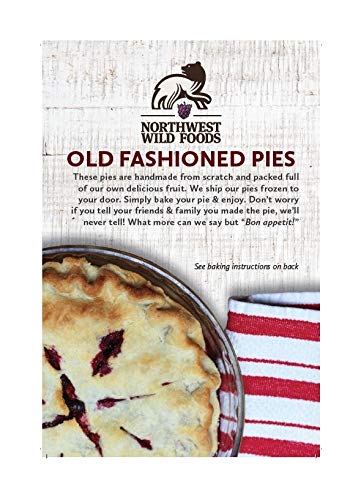 Northwest Wild Foods Huckleberry Pie - Fresh Frozen 9-Inch Deep Dish Pie in Reusable Pan | Perfect for Thanksgiving Desserts, Family Gatherings & Holiday Baking