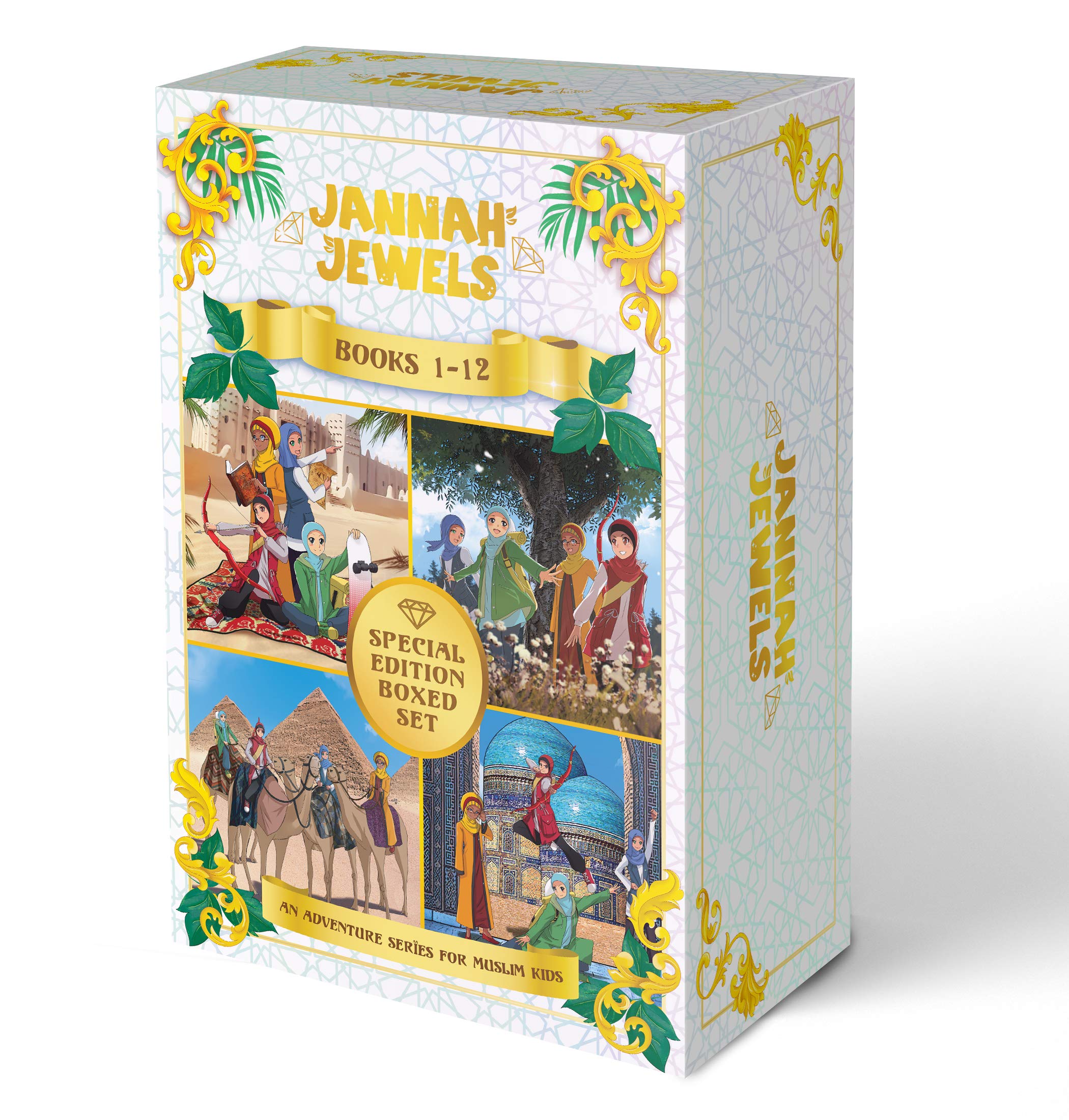 Jannah Jewels Complete 12-Book Islamic Chapter Book Set for Muslim Kids - Diverse Children's Book Series | Perfect for Bedtime Stories, Islamic Education & Multicultural Learning