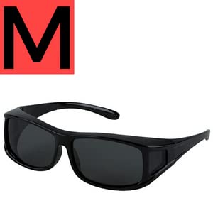 Medium Rectangle Black Frame With Smoke Lens