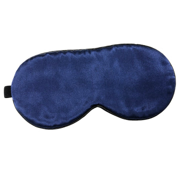 100% Pure Silk Sleep Eye Mask for Women & Men - Navy Blue - Soft & Comfortable for Travel, Meditation & Relaxation