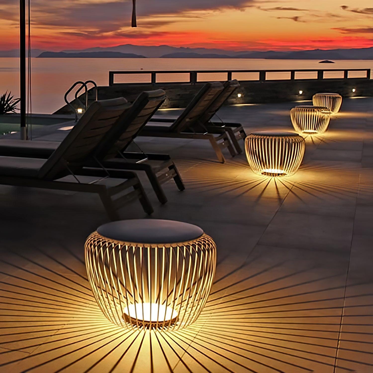 Meridiano Solar Powered LED Garden Outdoor Table Light - Waterproof & Durable for Patio, Deck, Backyard, and Poolside Decor