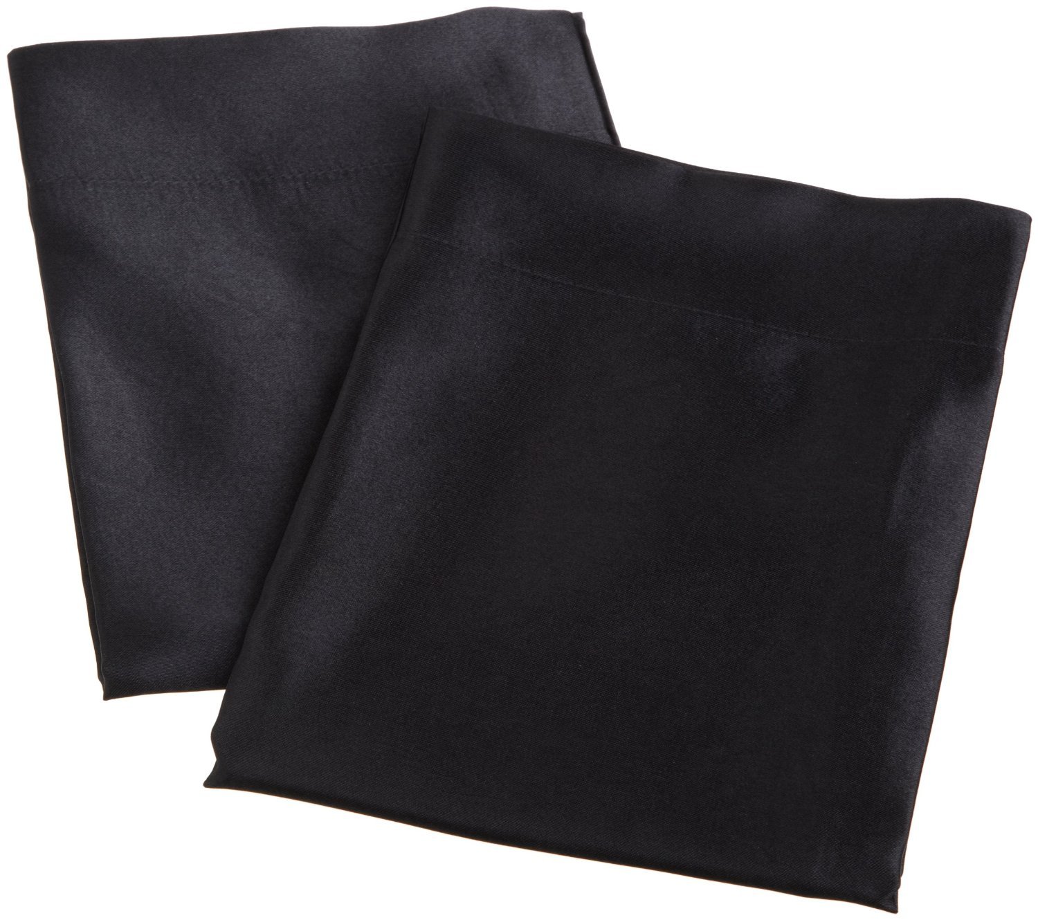 Premium Shiny Bridal Satin King Size Pillowcases (Pack of 2) - Soft Luxury Bedding for Wedding Night & Home Decor - Black Elegant Pillow Covers for Master Bedroom, Hotel, or Gift