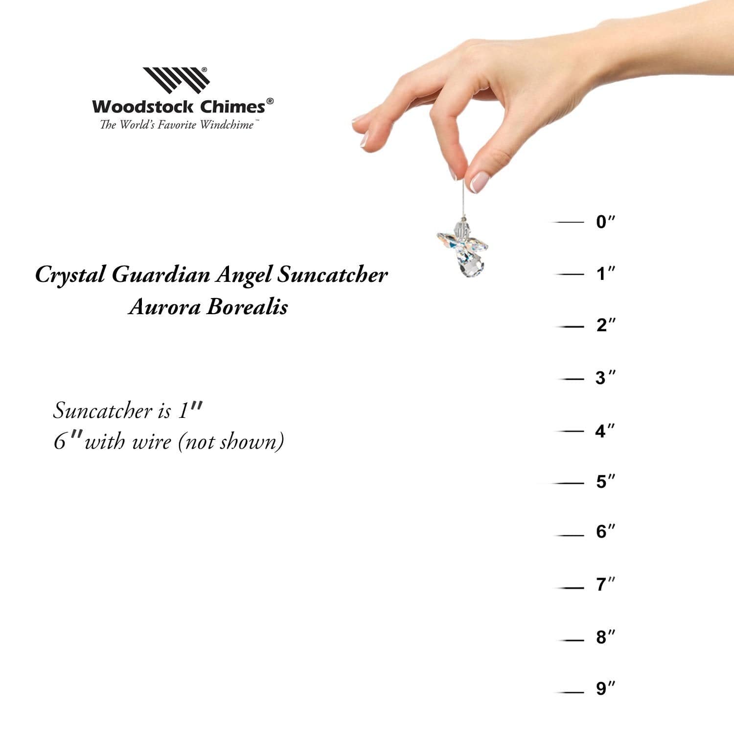 April Birthstone Jewelry - Aurora Borealis Crystal Pendant with Guardian Angel Charm for Women | Perfect Gift for Birthdays, Anniversaries & Spiritual Protection