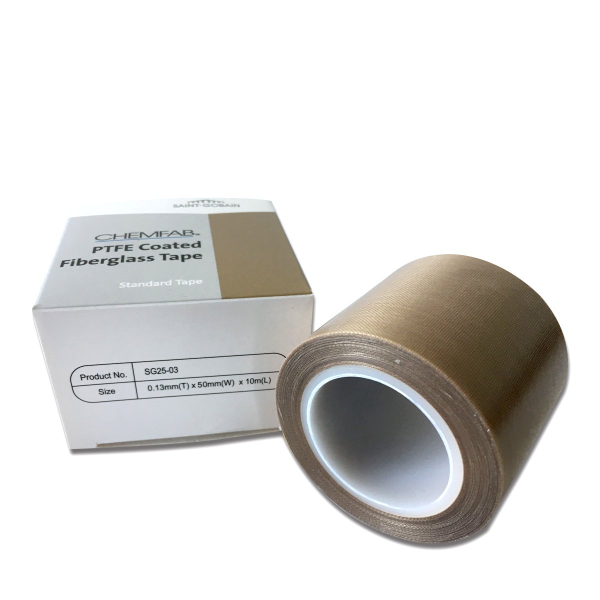 High Temperature PTFE Coated Fabric Tape - Saint Gobain SG 25-03 Vacuum Sealing Tape for Industrial Packaging | Heat Resistant, Durable & Non-Stick | Perfect for Vacuum Machines, Food Processing & Aerospace Applications