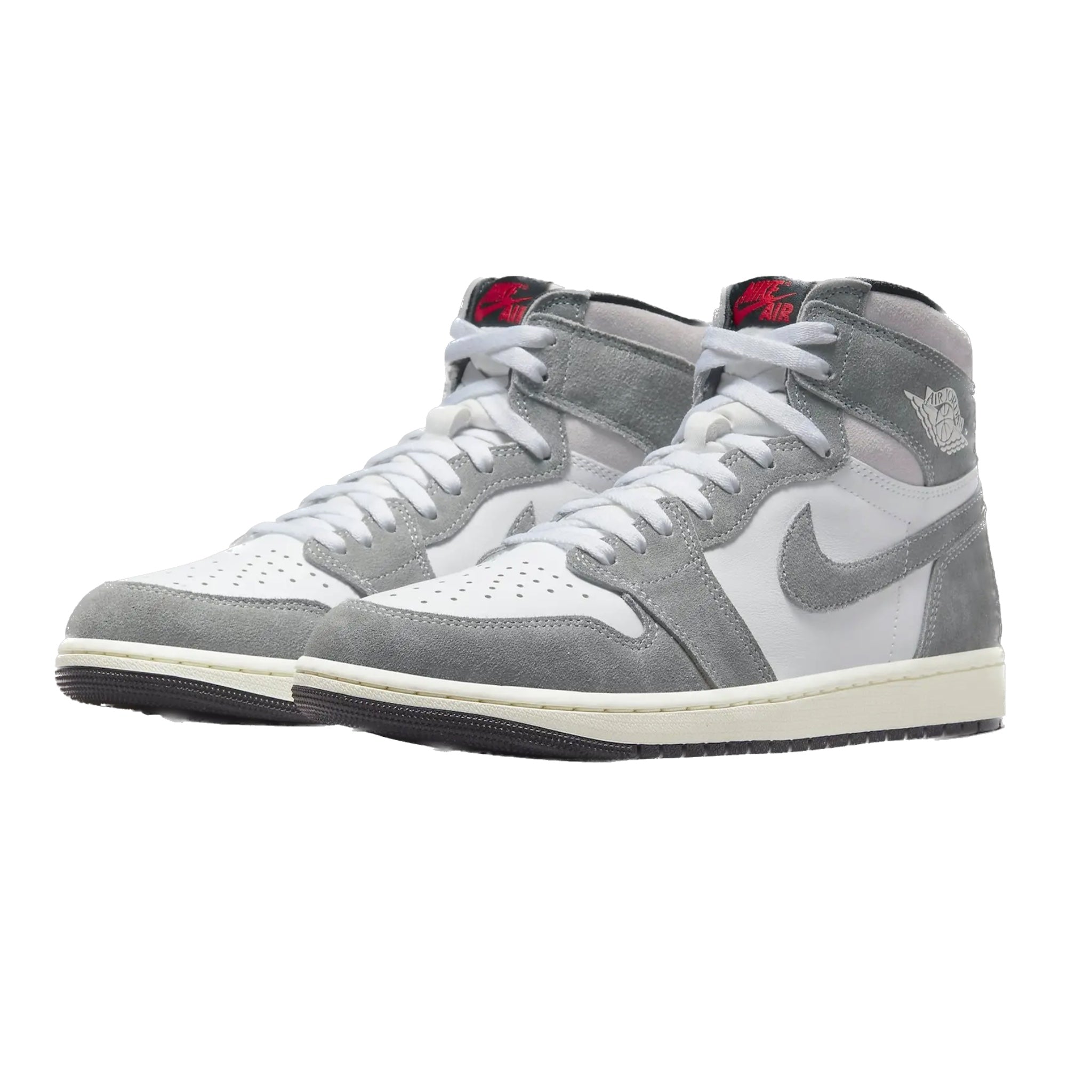 Air Jordan 1 Retro High OG Sneakers - Washed Black/Fire Red/Light Smoke Grey/Sail Colorway - Men's Basketball Shoes for Streetwear & Casual Outfits