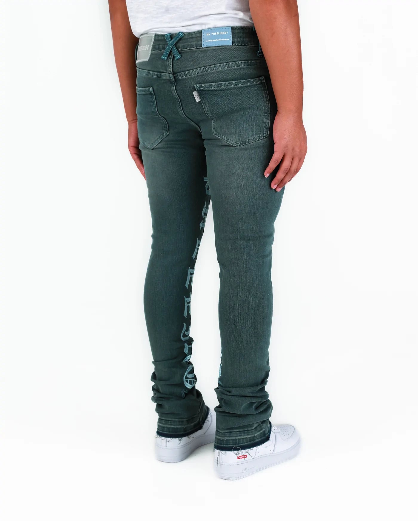 PHEELINGS Against All Odds Flare Stack Denim Jeans - High Waisted Vintage Bell Bottom Pants for Women, Perfect for Casual Wear & Retro Fashion Outfits