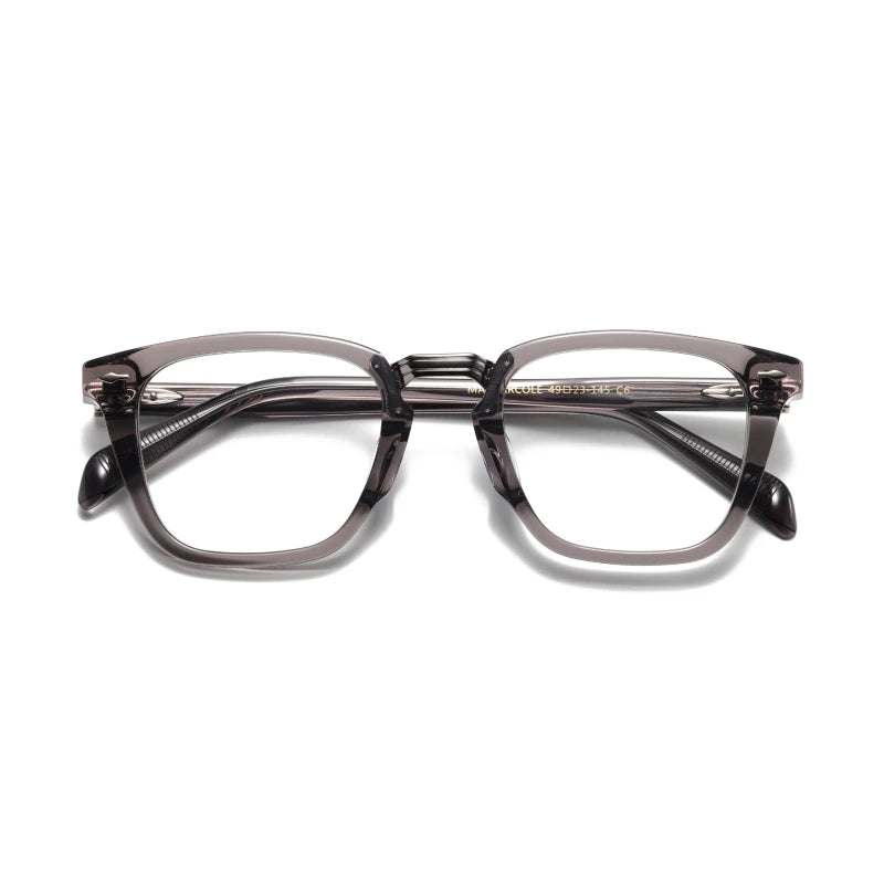 Stylish Unisex Black Square Acetate Eyeglasses with Alloy Frame - Trendy Full Rim Glasses for Men & Women - Perfect for Reading, Work, and Fashion Accessories