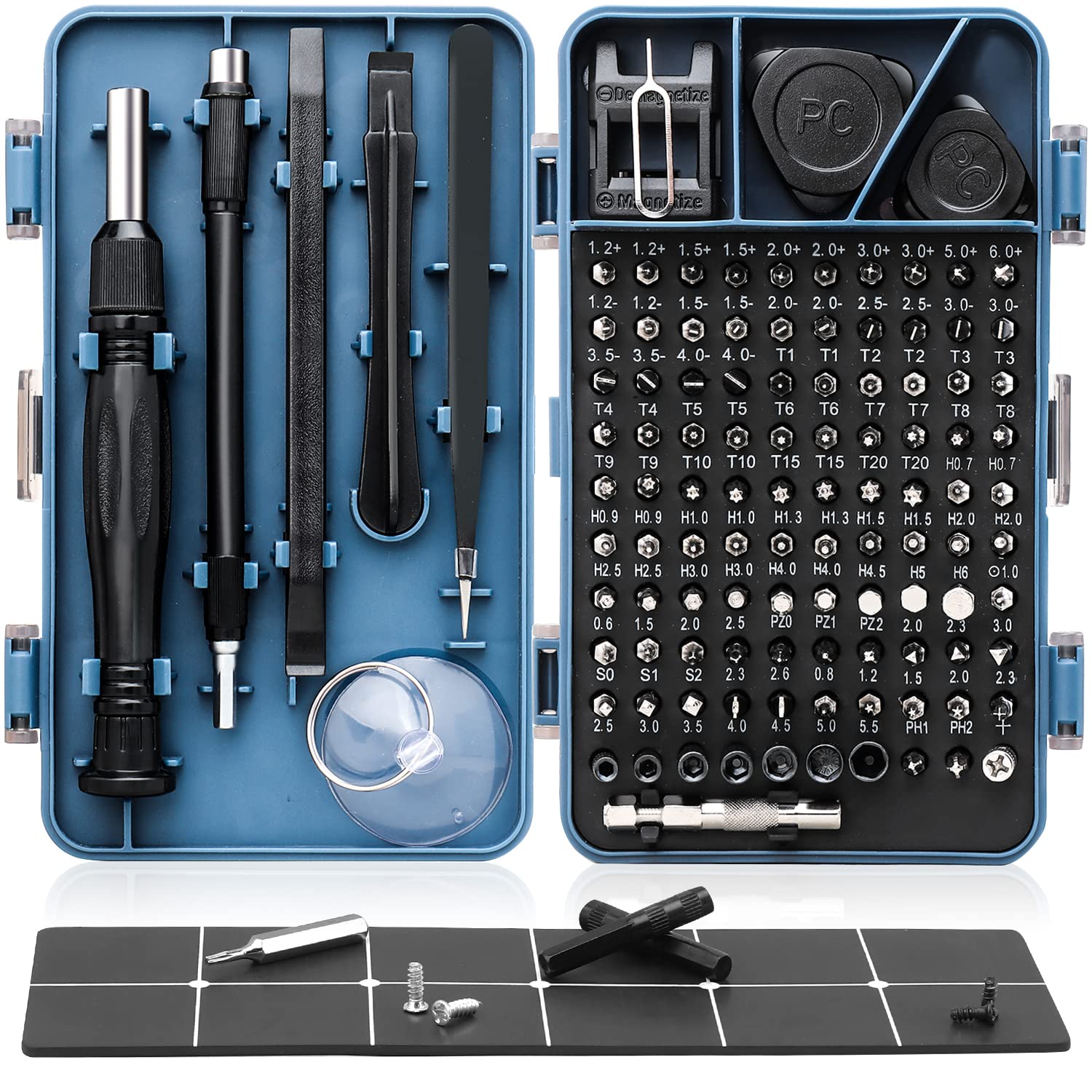 Novoard Precision Computer Repair Tool Kit - 56-in-1 Magnetic Screwdriver Set for Laptop, PC, Phone, iPhone, MacBook, PS4 & Electronics | Ideal for DIY Repairs & Tech Maintenance