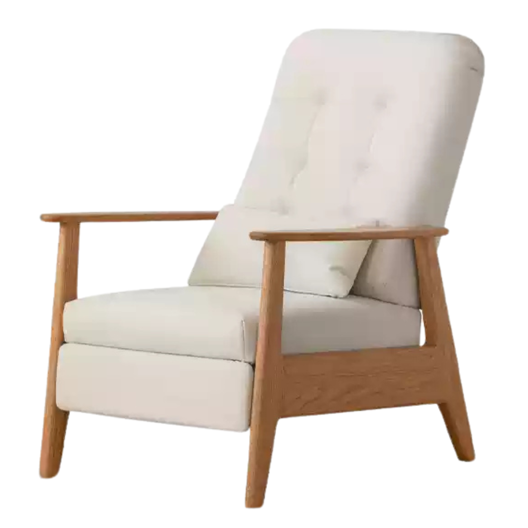 30.3x39.7x40.5 inch / 77x101.5x103.5cm / natural wood color / velvet Chair angel white color