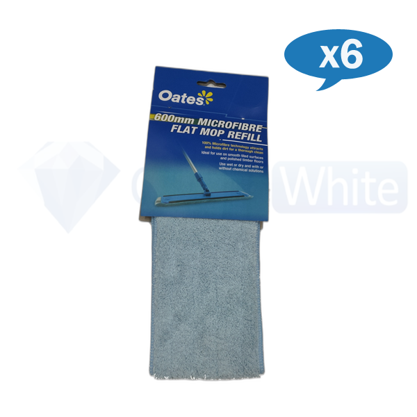 Oates Mega Flat Mop 24 Inch Microfiber Mop - Super Absorbent, Washable, Lightweight Cleaning Tool for Hardwood Floors, Tile & Laminate - Perfect for Home, Office & Commercial Use