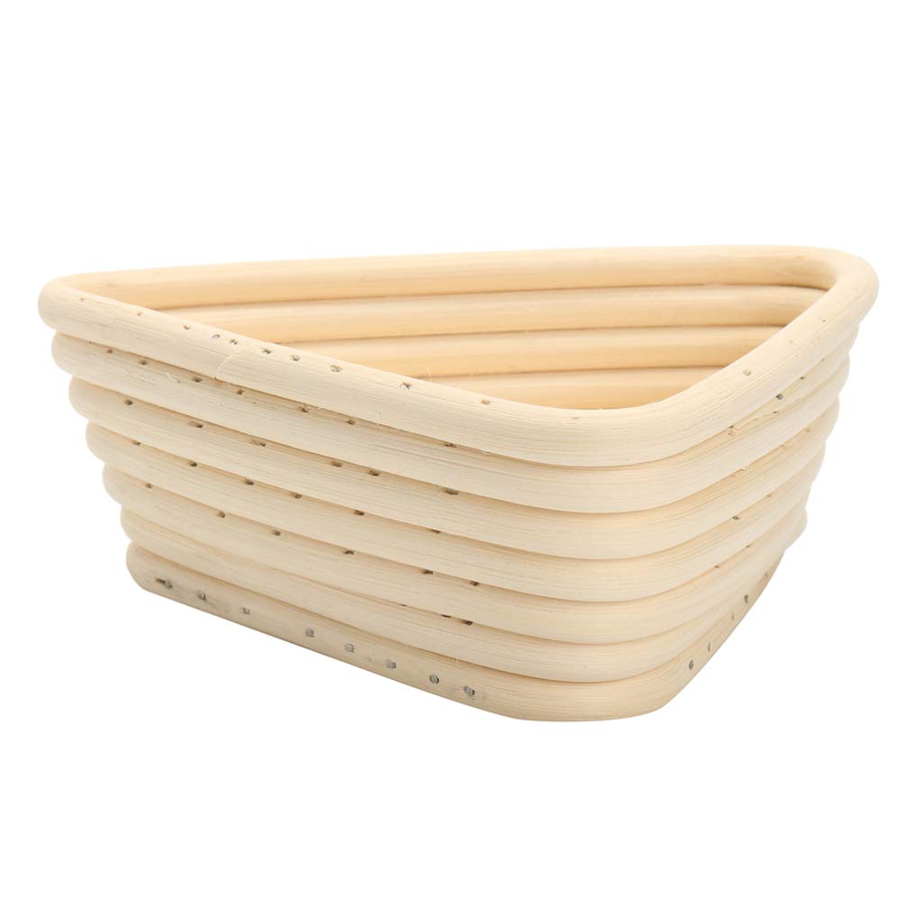 Professional 2-Piece Triangle Rattan Proofing Basket Set with Cover Cloth - Hemoton Wicker Bread & Sourdough Dough Rising Basket - Perfect for Artisan Baking, Homemade Bread, and Rustic Yeast Fermentation