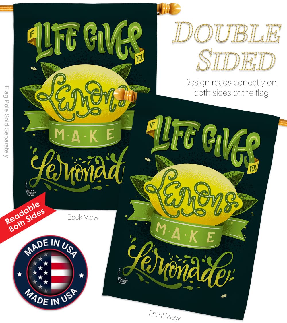 Double-Sided USA Made House Flag Set - Eagle, Tropical Fruits (Lemon, Pineapple, Strawberry, Apple, Watermelon) & Aloha Summer Decor for Garden, Yard, Patio | Outdoor Seasonal Banner & Unique Gift Idea