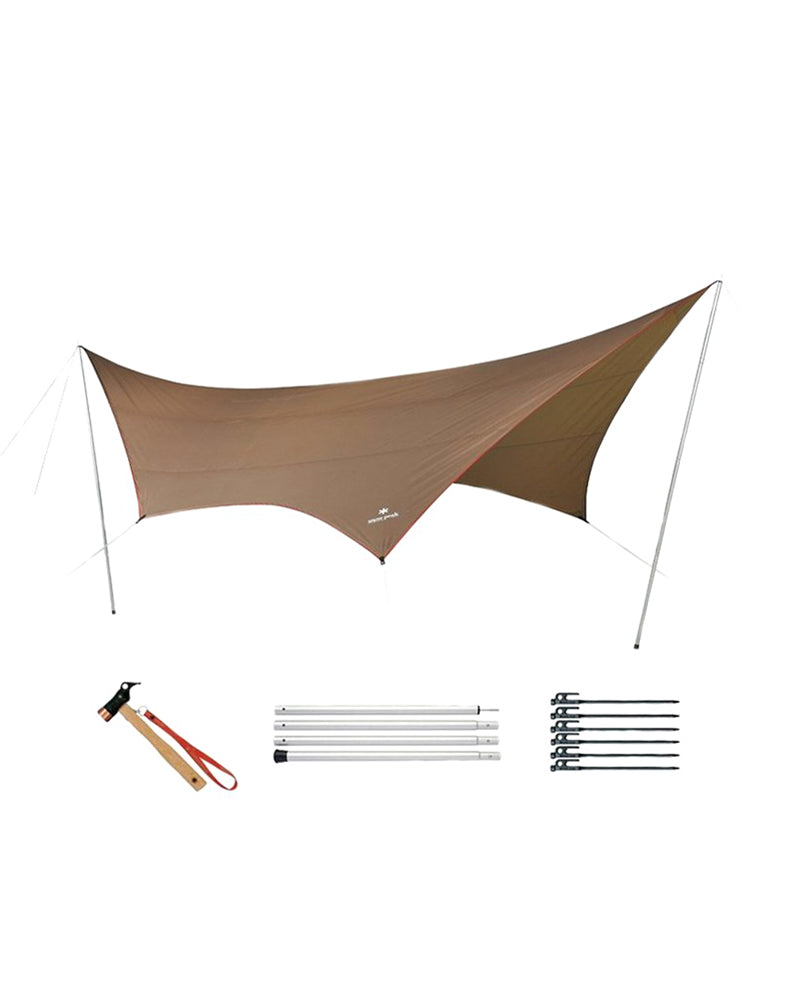 Hexa Tarp Pro Set M - Waterproof Camping Tarp, Lightweight & Durable Outdoor Shelter for Hiking, Backpacking, and Emergency Survival Gear