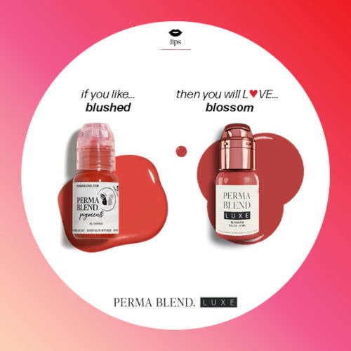 Perma Blend Luxe Blossom Pigment - Professional Tattoo Ink for Vibrant Floral Designs | Perfect for Tattoo Artists & Permanent Makeup | Use for Eyebrows, Lips & Body Art